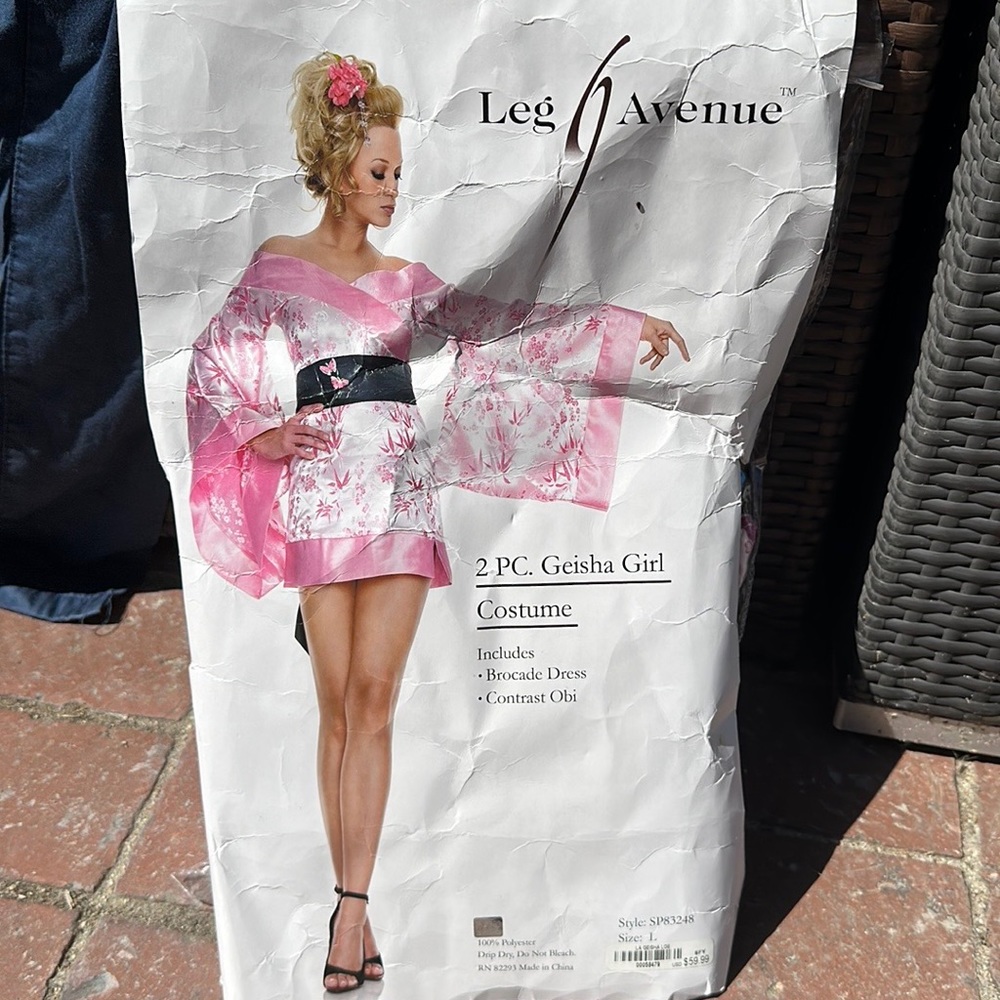 Leg Avenue pink sexy geisha costume size L